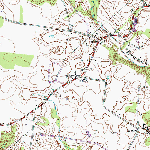 Topographic Map of Oakland School (historical), TN