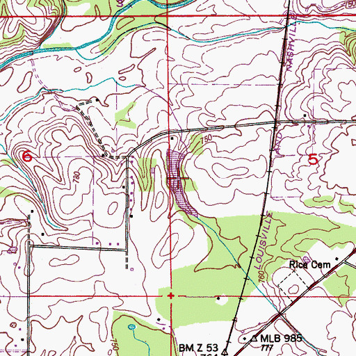 Topographic Map of Jimmy Johnston Lake, AL