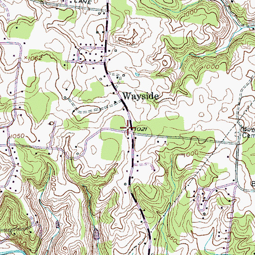 Topographic Map of Wayside School (historical), TN