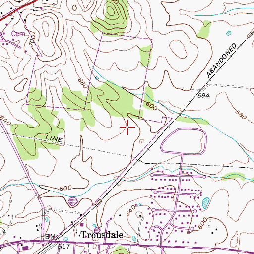 Topographic Map of Bradley Industrial Park, TN