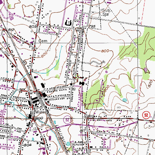 Topographic Map of Cold Springs Museum, TN