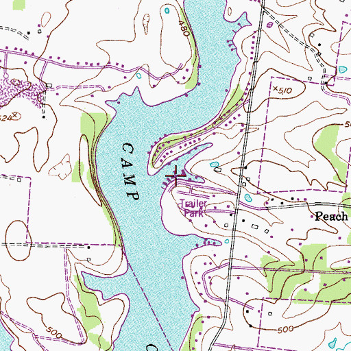 Topographic Map of Gallatin Marina, TN