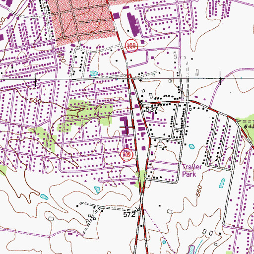 Topographic Map of Guild Elementary School, TN