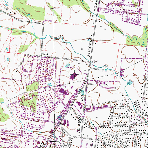 Topographic Map of TriStar Hendersonville Medical Center, TN