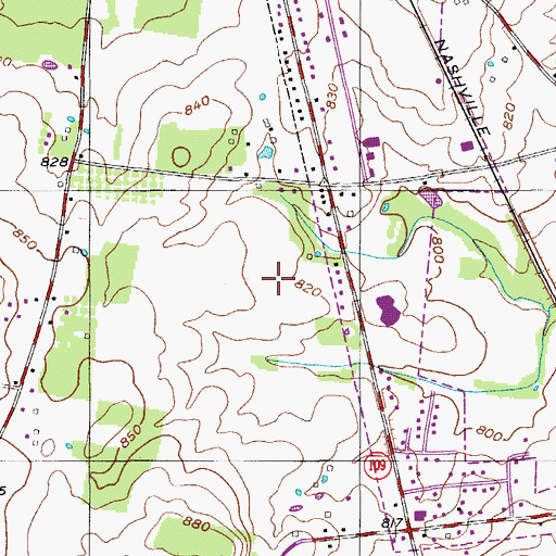 Topographic Map of Portland Medical Center, TN