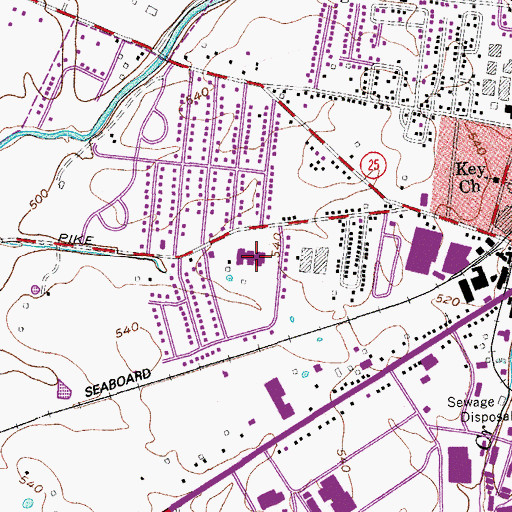 Topographic Map of Howard Elementary School, TN