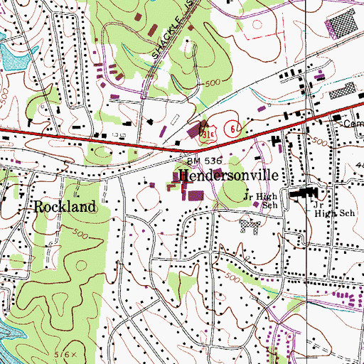 Topographic Map of Imperial Square Shopping Center, TN