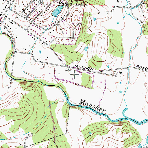 Topographic Map of Moss Wright Park, TN