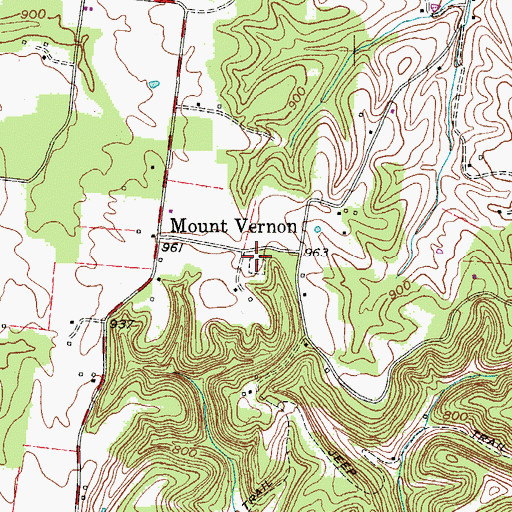 Topographic Map of Mount Vernon Church, TN