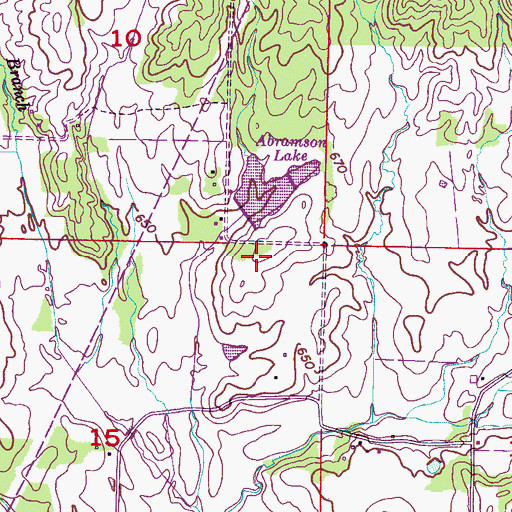 Topographic Map of Emmett Abramson Lake Dam, AL