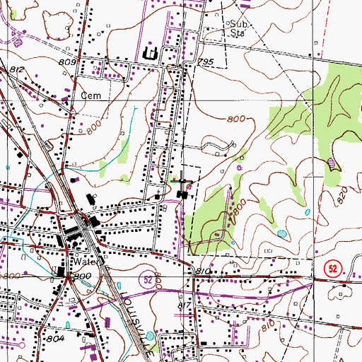 Topographic Map of Richland Park Community Center, TN