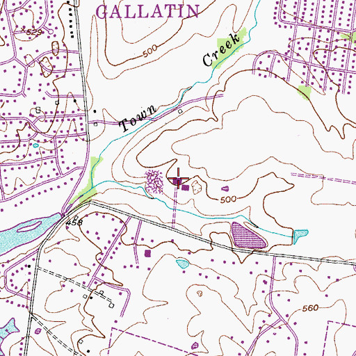 Topographic Map of Sumnere Academy, TN