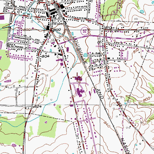 Topographic Map of Sumner County Vocational Education School, TN