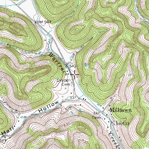 Topographic Map of Beech Grove School (historical), TN
