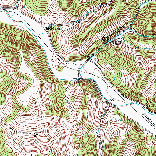 Topographic Map of Current School (historical), TN