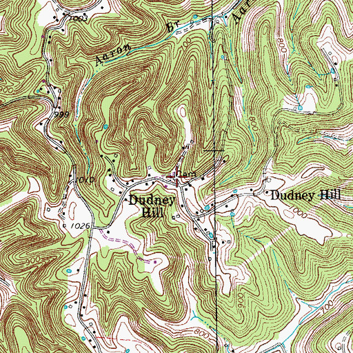 Topographic Map of Dudley Hill Church (historical), TN
