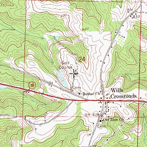 Topographic Map of Chattahoochee Country Club and Golf Course (historical), AL