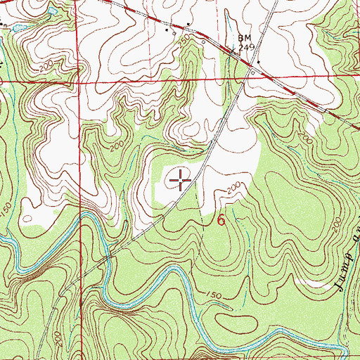 Topographic Map of Faith Church, AL