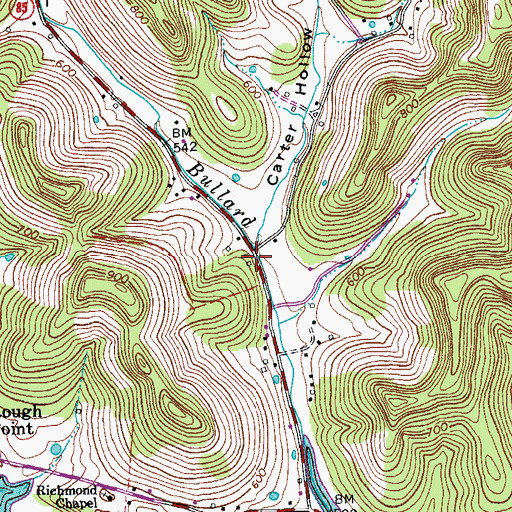 Topographic Map of New Bethel School (historical), TN
