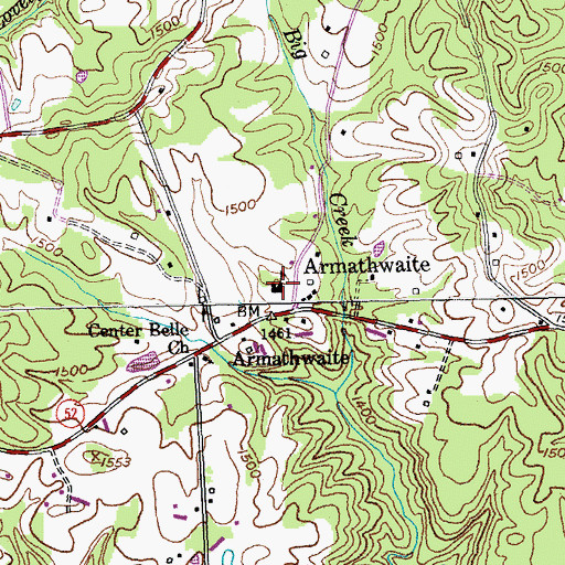 Topographic Map of Armawaithe School (historical), TN