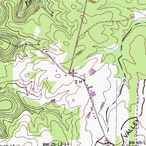 Topographic Map of D O Beaty Church, TN