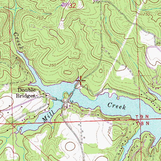 Topographic Map of Thomas Mill Creek Park, AL
