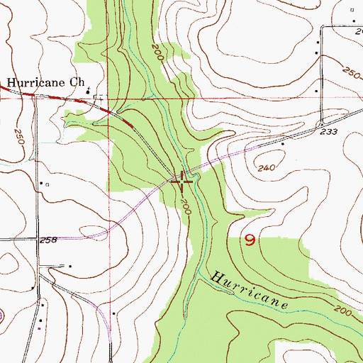 Topographic Map of Anderson Mill (historical), AL