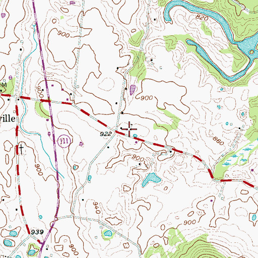 Topographic Map of Cummingsville School (historical), TN