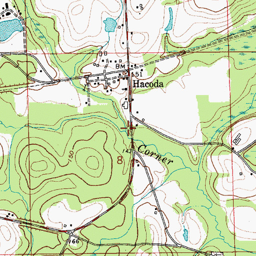 Topographic Map of Bridge Branch, AL