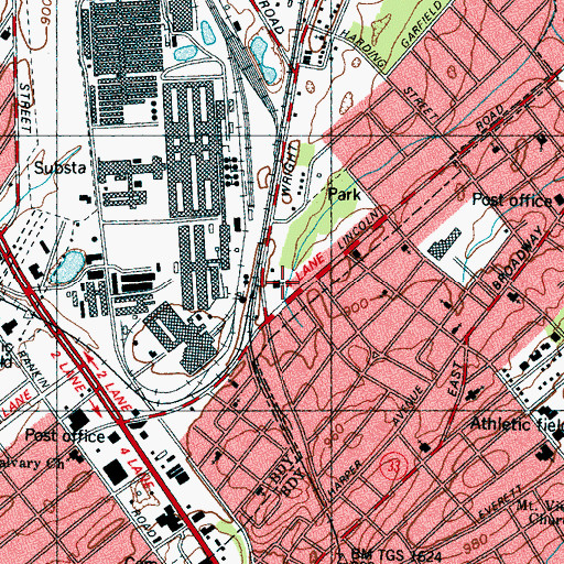 Topographic Map of East Alcoa Baptist Church, TN