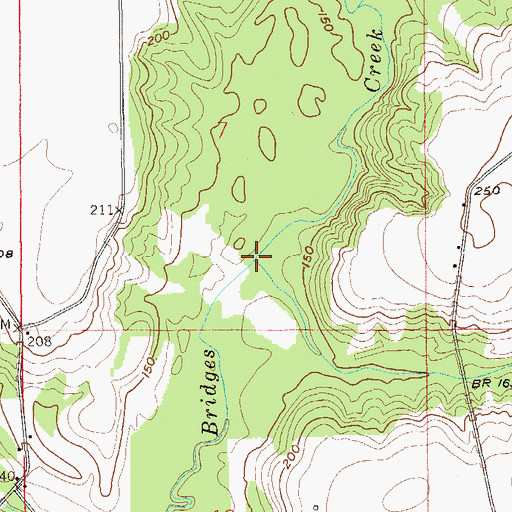 Topographic Map of Bull Branch, AL