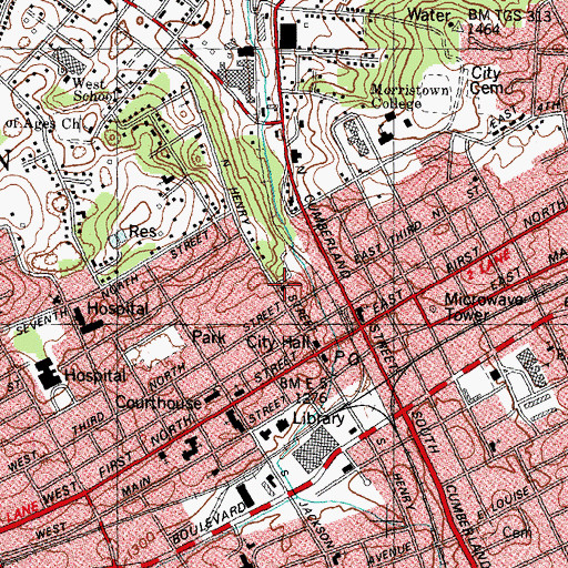 Topographic Map of Faith Temple Church of God in Christ, TN
