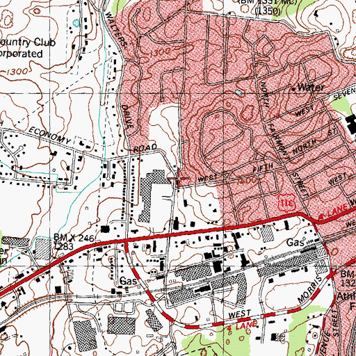Topographic Map of Kingdom Hall of Jehovahs Witnesses, TN