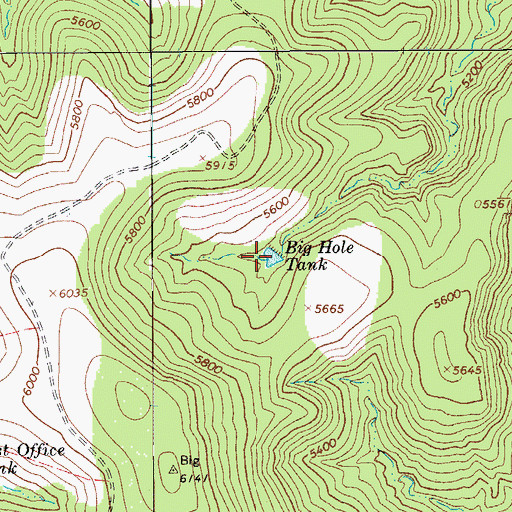 Topographic Map of Big Hole Tank, AZ