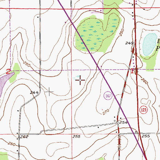 Topographic Map of Burch Pond, AL