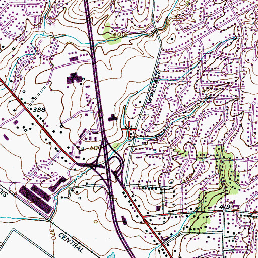 Topographic Map of Greater Saint Lukes Baptist Church, TN
