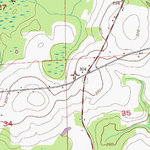 Topographic Map of Burns School (historical), AL
