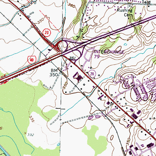 Topographic Map of Hollywood Shopping Center, TN
