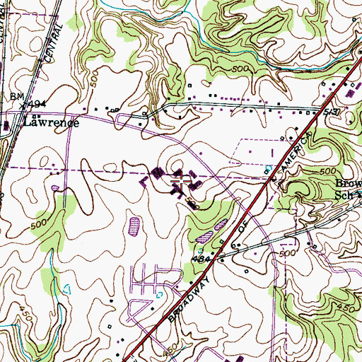 Topographic Map of Jackson State Community College, TN