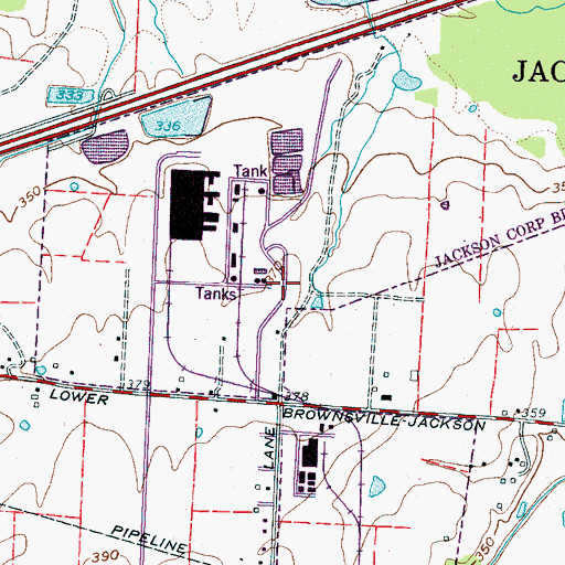 Topographic Map of Madison West Industrial Park, TN