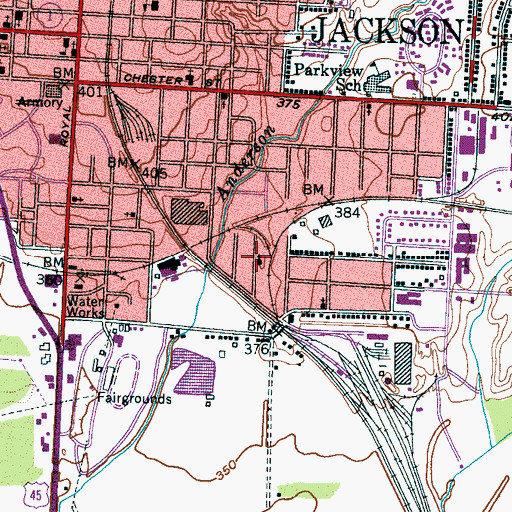 Topographic Map of New Hope Baptist Church, TN