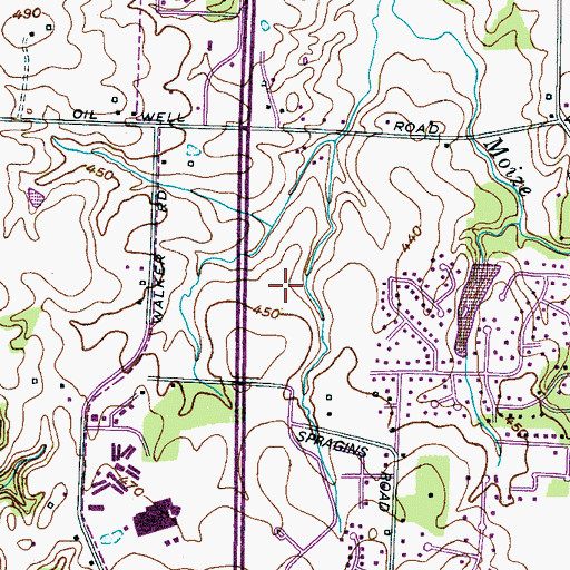 Topographic Map of Regional Hospital of Jackson, TN