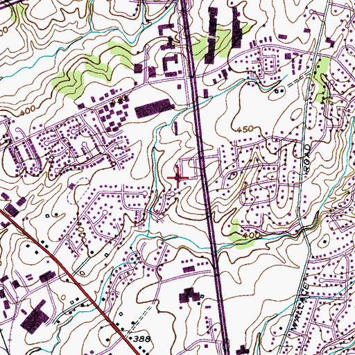 Topographic Map of Saint Marys Catholic School, TN