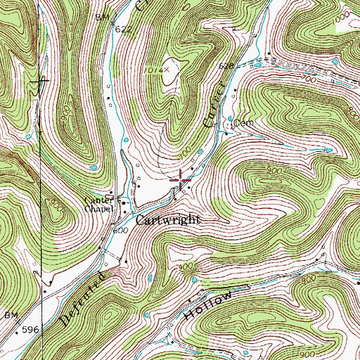 Topographic Map of Cartwright School (historical), TN