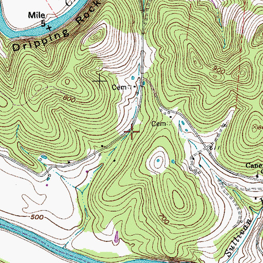 Topographic Map of Coopers School (historical), TN