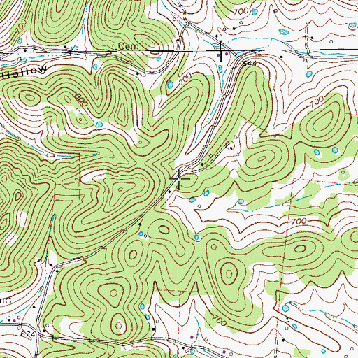 Topographic Map of Grove School (historical), TN
