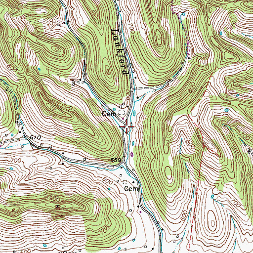 Topographic Map of Lankford School (historical), TN