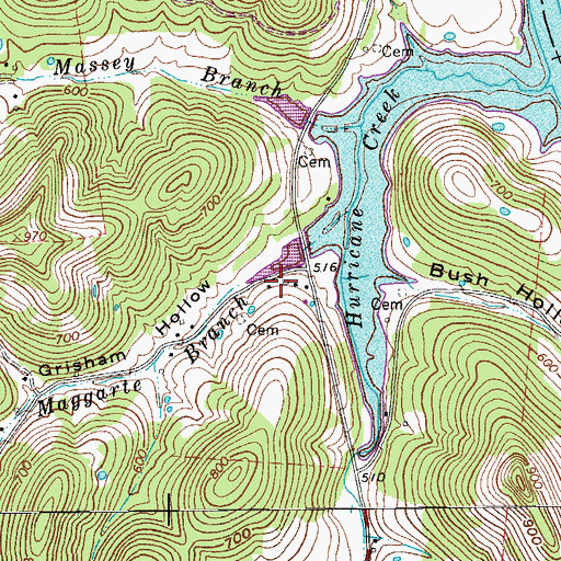 Topographic Map of Maggart School (historical), TN
