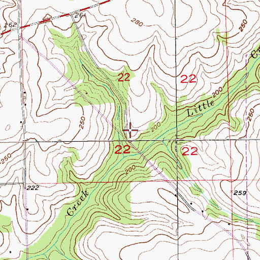 Topographic Map of Dean Mill (historical), AL