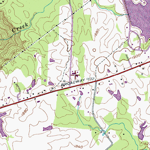 Topographic Map of Bon De Croft Elementary School, TN